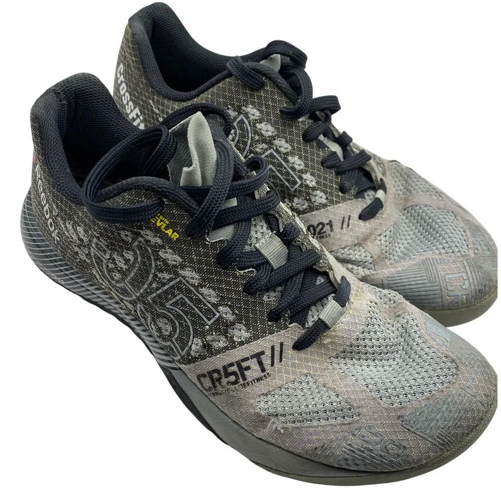 Reebok CrossFit Nano 5.0 Mens Training Shoes Black Grey Kevlar V68510 Size 6.5